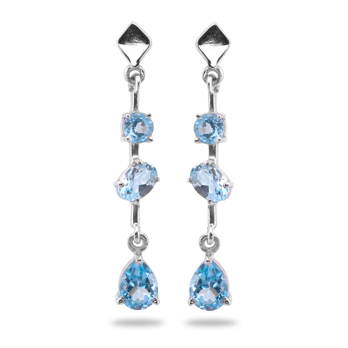 Boucles d'oreilles topaze argent Sky